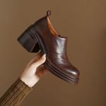 Handcrafted Genuine Leather Women's Shoes: Elegance Meets Luxury(Egupai8883101)