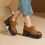 Handcrafted Genuine Leather Women's Shoes - Timeless Elegance and Luxurious Quality(Egupai8883125)