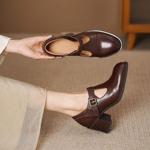 Handcrafted Leather Women's Shoes: Elegant Luxury Craftsmanship(Egupai8883119)
