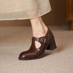 Handcrafted Leather Women's Shoes: Elegant Luxury Craftsmanship(Egupai8883119)