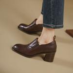 Elegant Handcrafted Genuine Leather Women's Shoes of Distinction(Egupai8883118)