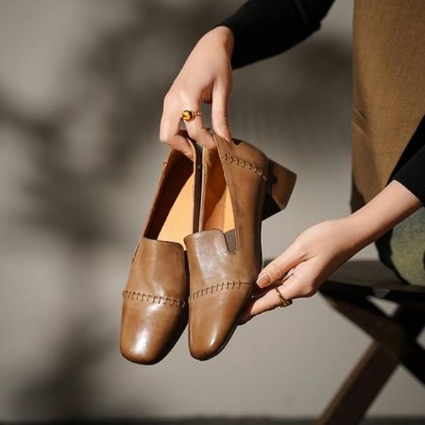 Handcrafted Luxury Leather Women's Shoes - Elegance in Every Stitch(Egupai8883146)
