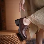 Exquisite Handcrafted Leather Women's Shoes for Elegant Style(Egupai8883172)