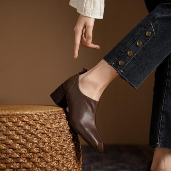 Handcrafted Luxurious Leather Women's Shoes - Elegance Redefined(Egupai8883161)