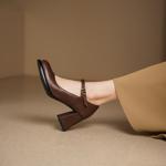 Elegant Luxury Handcrafted Genuine Leather Women's Shoes(Egupai8883170)