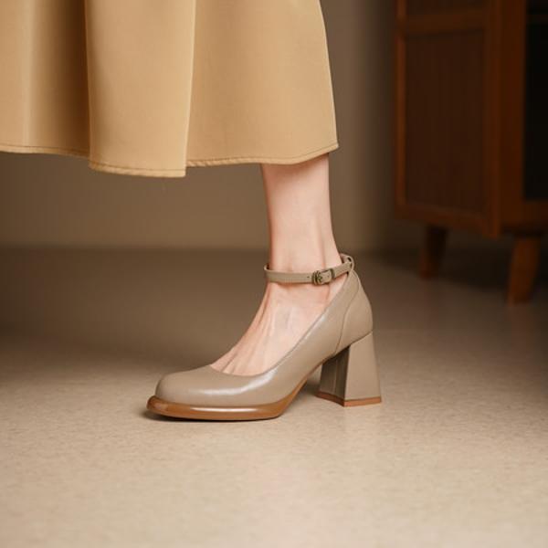 Elegant Handcrafted Genuine Leather Women's Shoes(Egupai8883169)