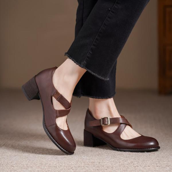 Luxurious Handmade Genuine Leather Women's Shoes with Artisan Craftsmanship(Egupai8883182)