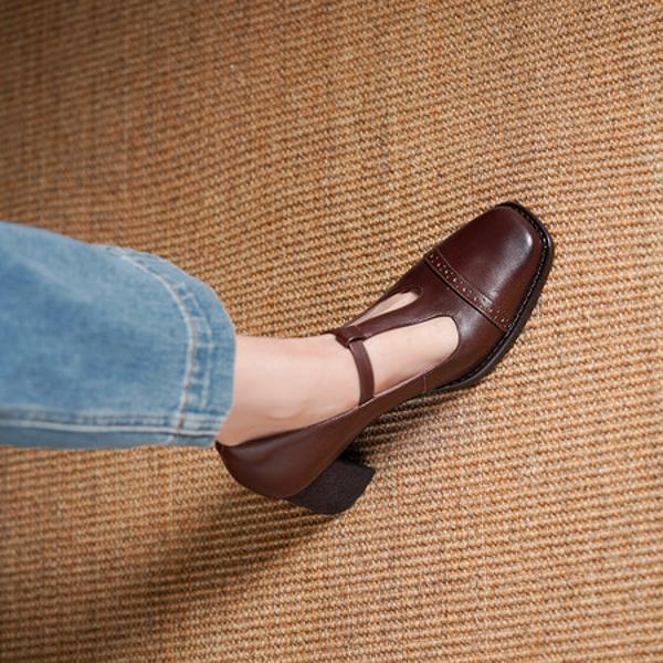 Handcrafted Genuine Leather Women's Shoes: Elegance Redefined(Egupai8883190)