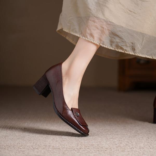 Exquisite Handcrafted Leather Women's Shoes: Elevate Elegance and Luxury(Egupai8883188)
