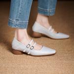 Handcrafted Leather Women's Shoes - Elegance Redefined(Egupai8883186)