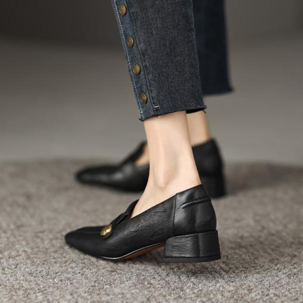 Handcrafted Luxury Genuine Leather Women's Shoes: Elegance Meets Superior Craftsmanship(Egupai888390-1)