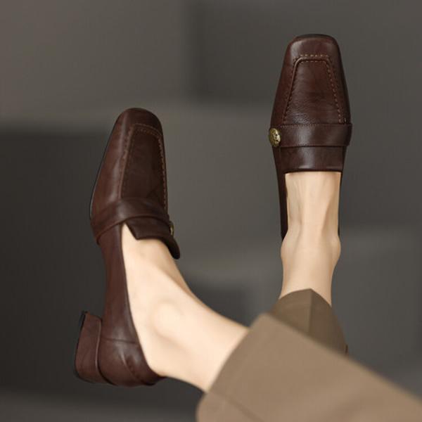 Handcrafted Luxury Genuine Leather Women's Shoes: Elegance Meets Superior Craftsmanship(Egupai888390-1)