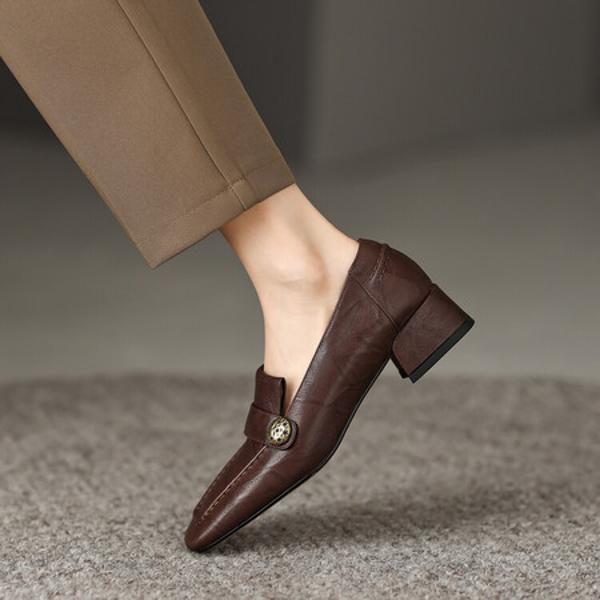 Handcrafted Luxury Genuine Leather Women's Shoes: Elegance Meets Superior Craftsmanship(Egupai888390-1)