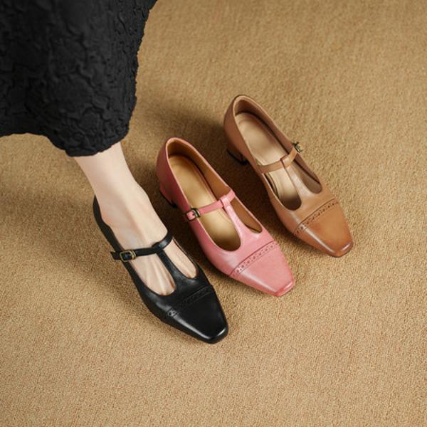 Luxury Handcrafted Genuine Leather Women's Shoes - Exquisite Craftsmanship(Egupai8883258)