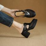 Luxurious Handmade Leather Women's Shoes with Exquisite Craftsmanship(Egupai8883263)