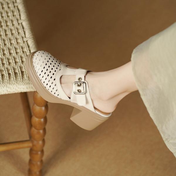 Artisan Crafted Genuine Leather Women's Shoes: Elegance Redefined(Egupai8883262)