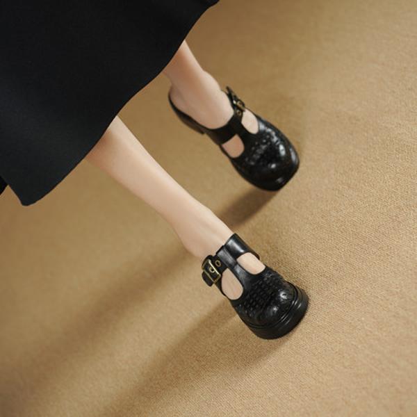 Artisan Crafted Genuine Leather Women's Shoes: Elegance Redefined(Egupai8883262)