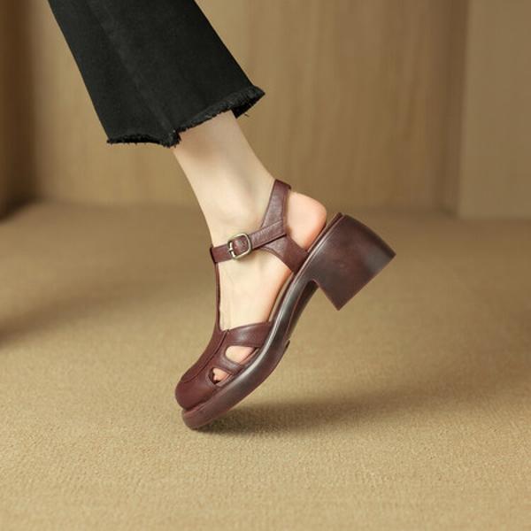 Handcrafted Luxury Leather Women's Shoes - Elegance in Every Stitch(Egupai8881月-98)