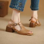 Handcrafted Luxurious Leather Women's Shoes with Elegant Artistry(Egupai8883300)