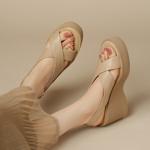 Handcrafted Leather Women's Shoes: Experience Luxurious Elegance and Artisanal Quality(Egupai888A03)