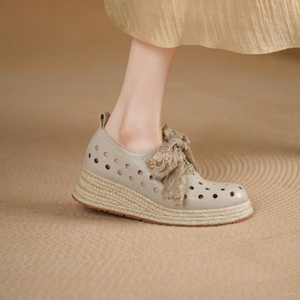 Handcrafted Luxury Genuine Leather Women's Shoes(Egupai8883336)