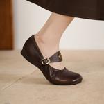 Handcrafted Luxury Leather Women's Shoes with Elegance(Egupai8883389)