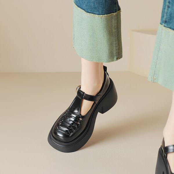 Handcrafted Luxury Leather Women's Shoes - Elegant Craftsmanship(Eoct20161002M938-8)