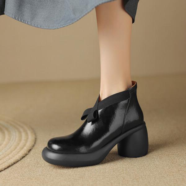 Elegant Handmade Leather Women's Shoes: Luxury Craftsmanship(Eoct20161002M508-3)