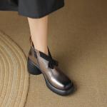 Elegant Handmade Leather Women's Shoes: Luxury Craftsmanship(Eoct20161002M508-3)