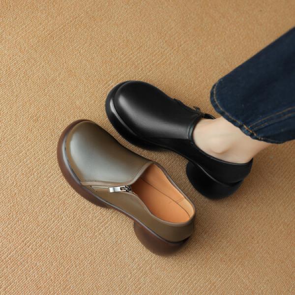 Elegant Handcrafted Leather Women’s Shoes, Luxury Quality(Eoct20161002M015-6)