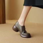 Elegant Handcrafted Leather Women’s Shoes, Luxury Quality(Eoct20161002M015-6)