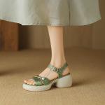 Exquisite Leather Craftsmanship: Elegant Handmade Women's Shoes(Eoct20161002M001-17)