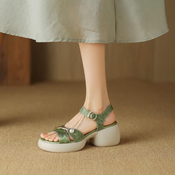 Exquisite Leather Craftsmanship: Elegant Handmade Women's Shoes(Eoct20161002M001-17)