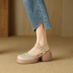 Handcrafted Luxury Leather Women's Shoes with Elegance(Eoct20161002M001-20)