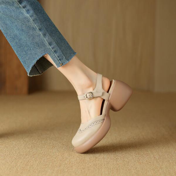 Handcrafted Luxury Leather Women's Shoes with Elegance(Eoct20161002M001-20)