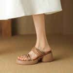 Handcrafted Leather Women's Shoes - Elegant Luxury Craftsmanship(Eoct20161002M001-23)