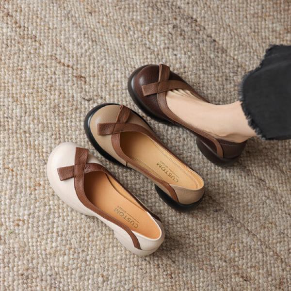 Handcrafted Leather Women's Shoes - Elegant Luxury Quality(Eoct20161002M002-33)