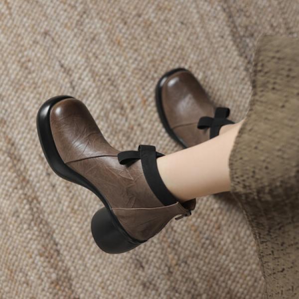 Elegant Handmade Genuine Leather Women's Shoes.(Eoct20161002M508-5)