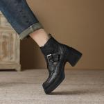 Handcrafted Luxury Leather Women's Shoes, Elegant Craftsmanship(Eoct201610022471264)