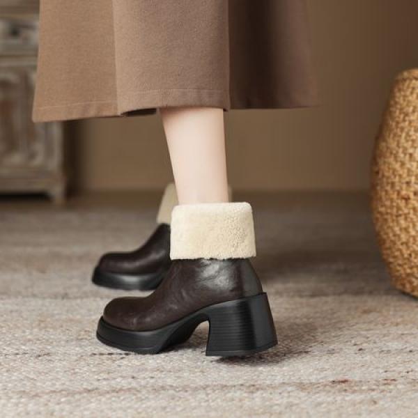 Handcrafted Genuine Leather Women's Shoes - Elegant Luxury(Eoct20161002M8666-3)