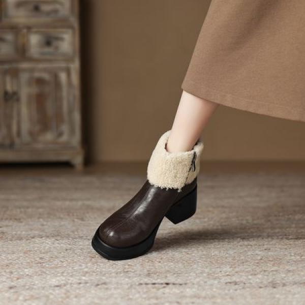 Handcrafted Genuine Leather Women's Shoes - Elegant Luxury(Eoct20161002M8666-3)