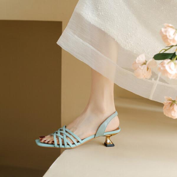 Crafted Elegance: Luxurious Handmade Leather Women's Shoes(Eqijiayi8651)