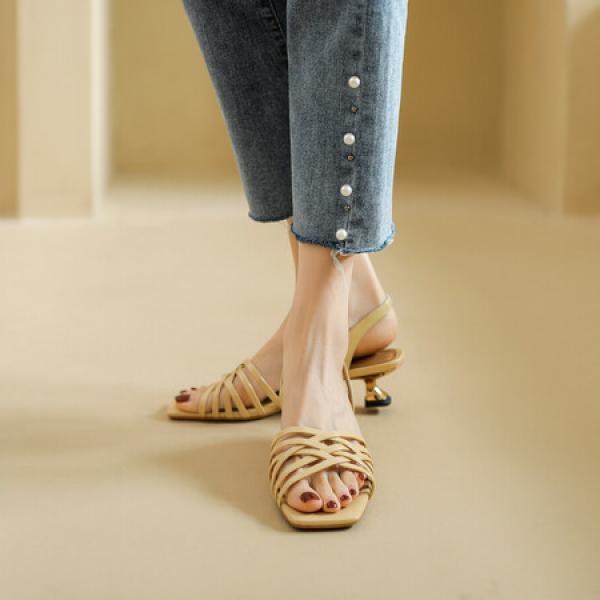 Crafted Elegance: Luxurious Handmade Leather Women's Shoes(Eqijiayi8651)