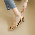 Crafted Elegance: Luxurious Handmade Leather Women's Shoes(Eqijiayi8651)