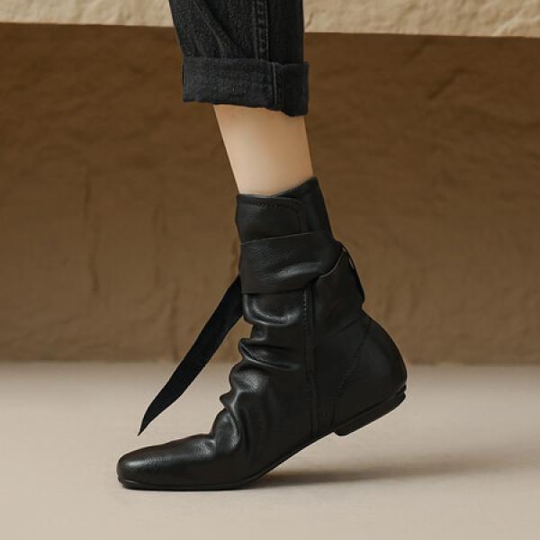 Handcrafted Leather Women's Shoes: Elegant Luxury and Quality(EqijiayiW9511)