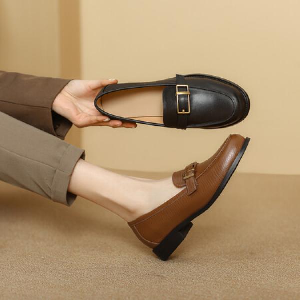 Elegant Handcrafted Leather Women’s Shoes, Luxe Quality(Eqijiayi2402)