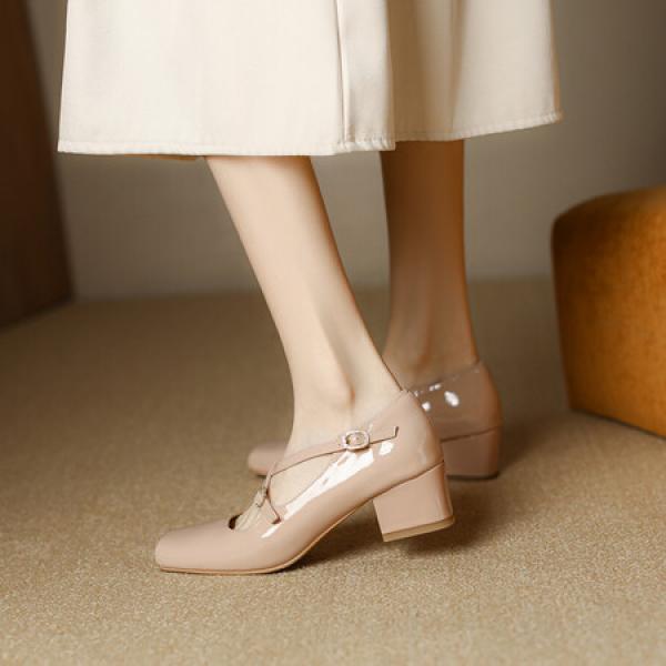 Elegant Handcrafted Leather Women’s Shoes, Luxe Quality(Eqijiayi2408)