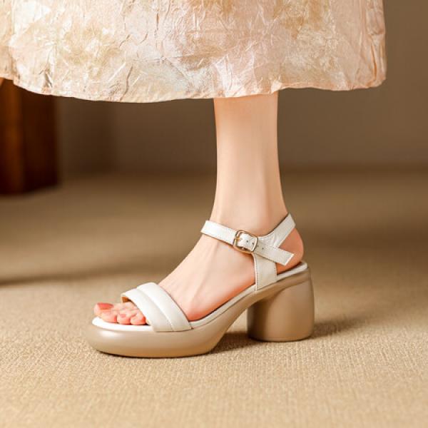 Luxurious Handcrafted Leather Women's Shoes(Eqijiayi2436)