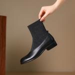 Elegant Handcrafted Leather Women's Shoes of Luxury(Eqijiayi2453)