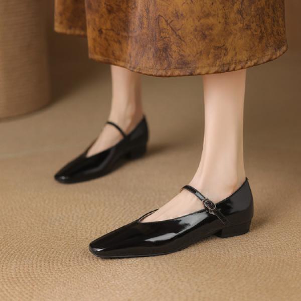 Elegant Handmade Leather Women's Shoes of Superior Craftsmanship(Eqijiayi2501)
